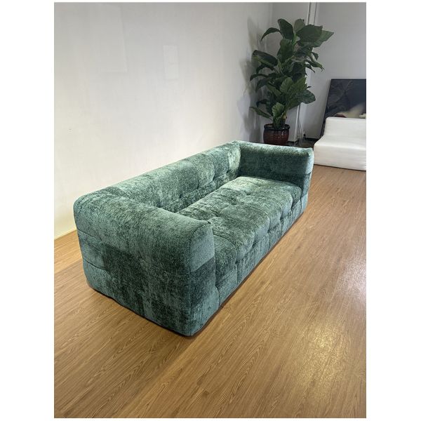 Custom Tufted Vacuum Compressed Sofa Bed Straight Corduroy High Density Sponge Filling Living Room Apartment Modular Sofa