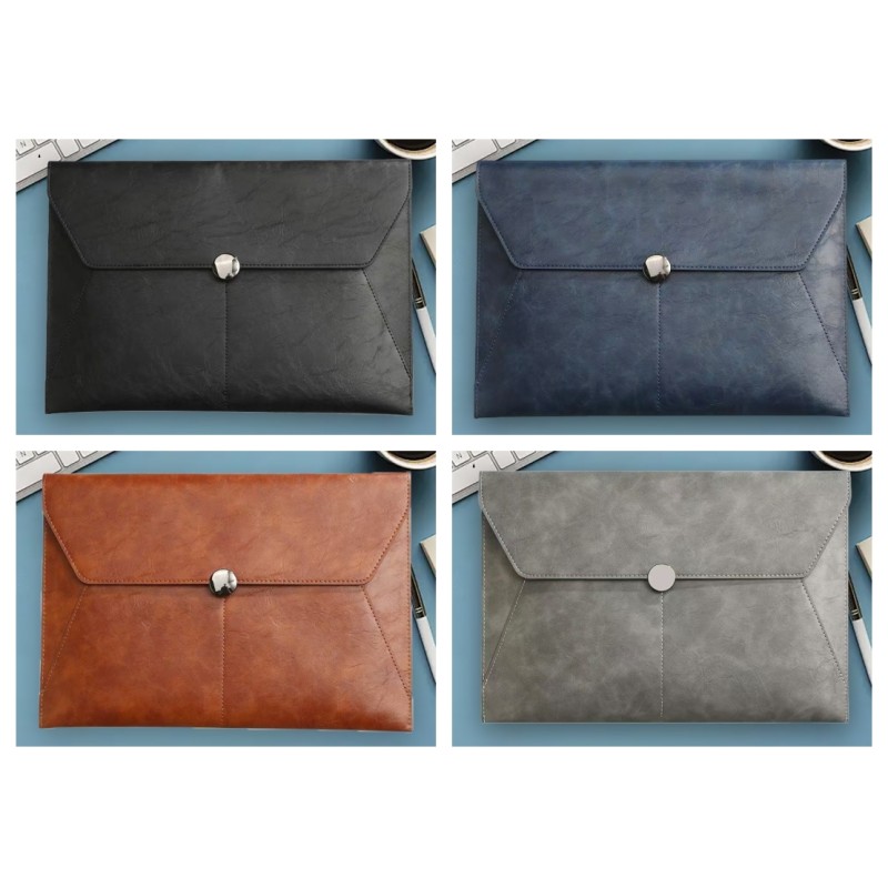 Mens A4 Document File Bag Business Portfolio Faux Leather ODM