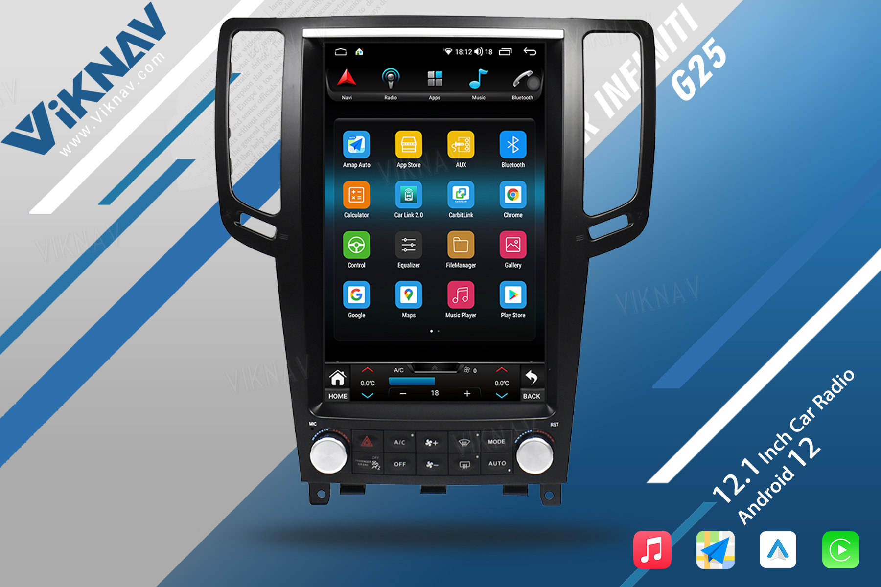 2004-2013 G25 G37 Infiniti Head Unit Автомобильная стереосистема 12.1 дюйма