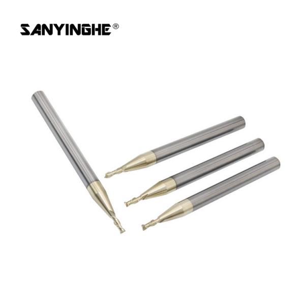 HRC63 2 3 4 Flutes Flat Aluminum End Mills 24mm Cutting Tool For Stainless Steel