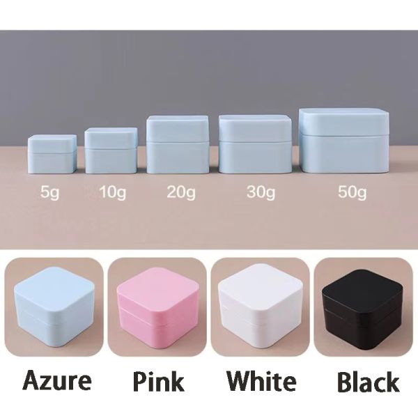 Square Shape 5ml 10ml 20ml 30ml 50ml Matte Mold Cream Jar Used for Skincare Package