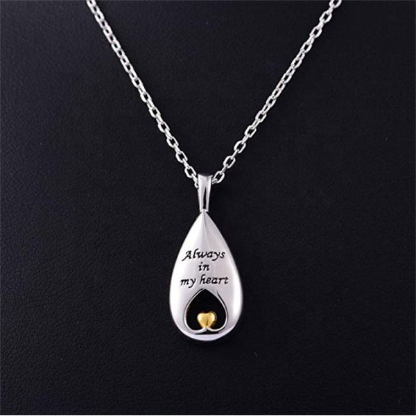 Jewelry Type Pendants or Charms 925 Sterling Silver Waterdrop Cremation Pendant
