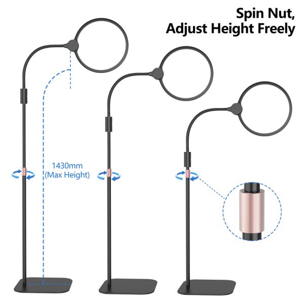 Magnifying Glass Equipped With Detachable Lens Support Rod And Base Rechargeable Battery