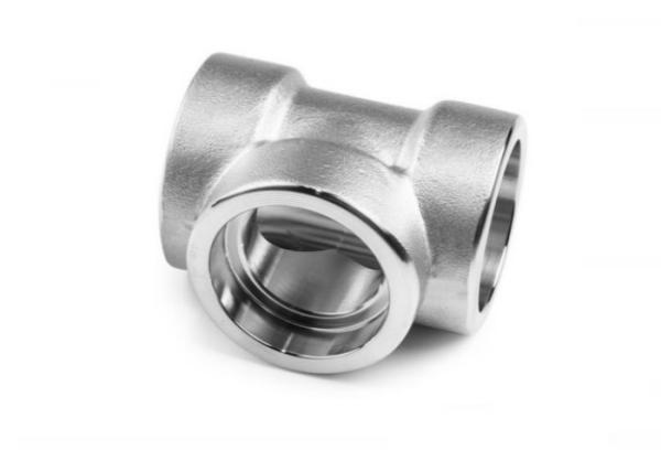 ASME B16.11 Stainless Steel Socket Weld Tee Forged Steel Fittings , A182 Socket Weld Reducer