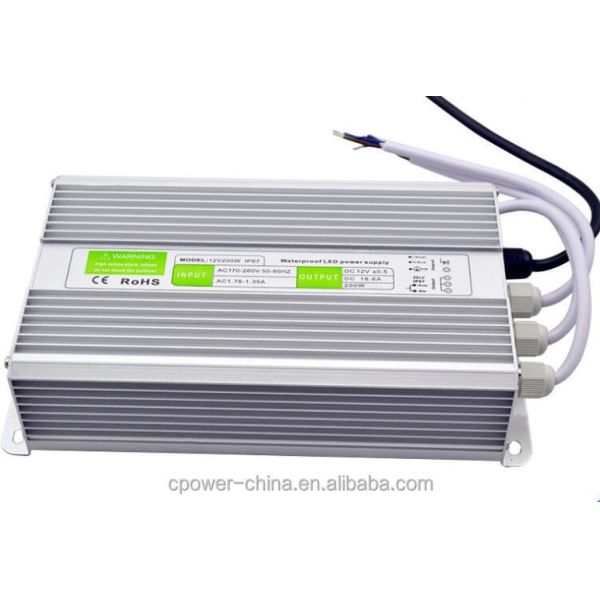 220V Waterproof AC DC 12V 24V Transformer LED Power Supply Driver 200W 250W 150W 100W