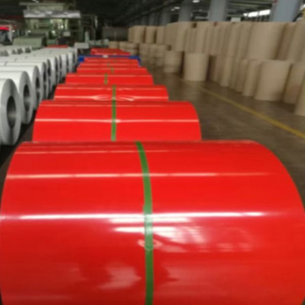 PPGI Steel Coil Prepainted Galvanized Steel Coil Red Colour Coating For Roofing Roll Forming