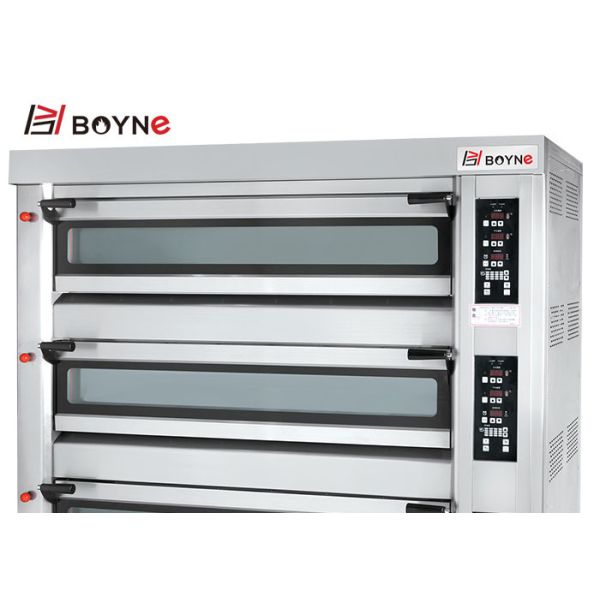 SS Commercial Bakery Kitchen Equipment Three Layer Gas Oven