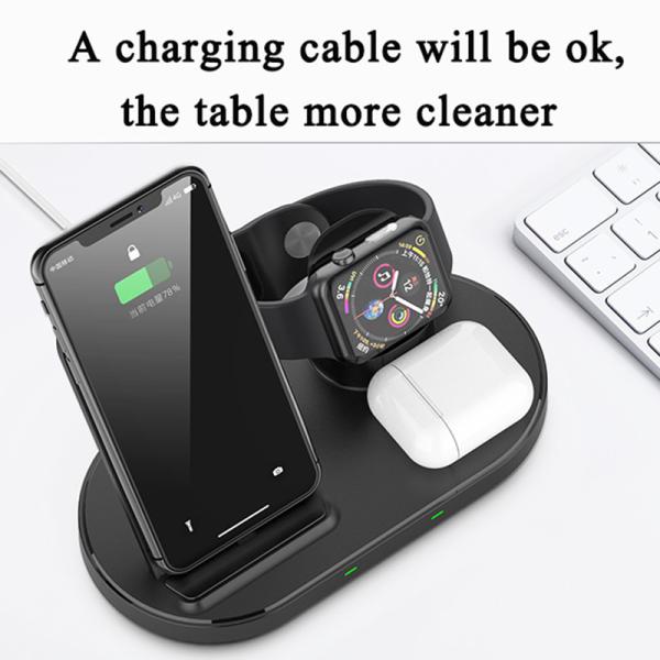 Wireless Charger,3 in 1 Wireless Charging Station Compatible with Garmin Watch Charger,Compatible for Samsung Galaxy and