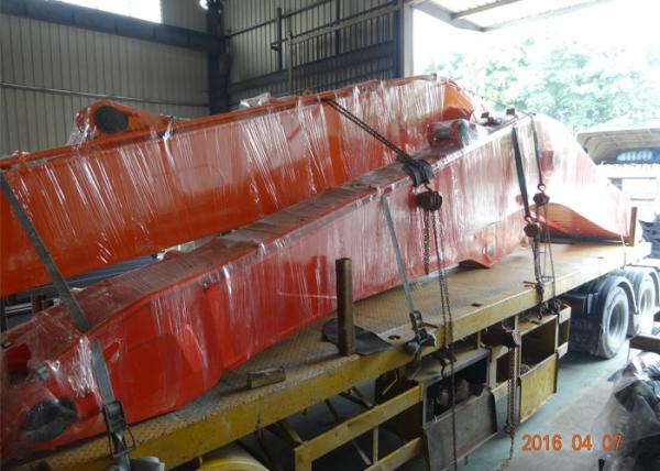 Braço longo do alcance da máquina escavadora de Doosan DX 480 14,34 medidores resistente para o porto de dragagem