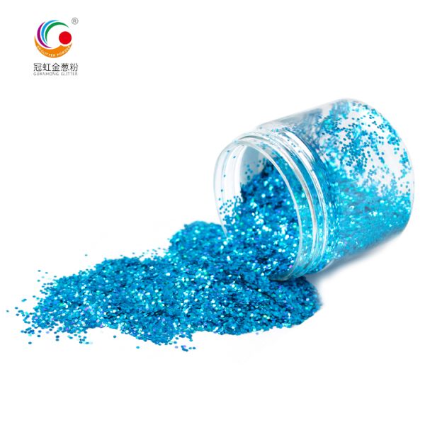 Stationary Leather Bulk Holographic Glitter Iridescent Blue Laser Powder