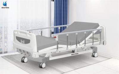 Hospital Room Manual Patient Bed With Six Position Aluminum Alloy Side Rails Mattress