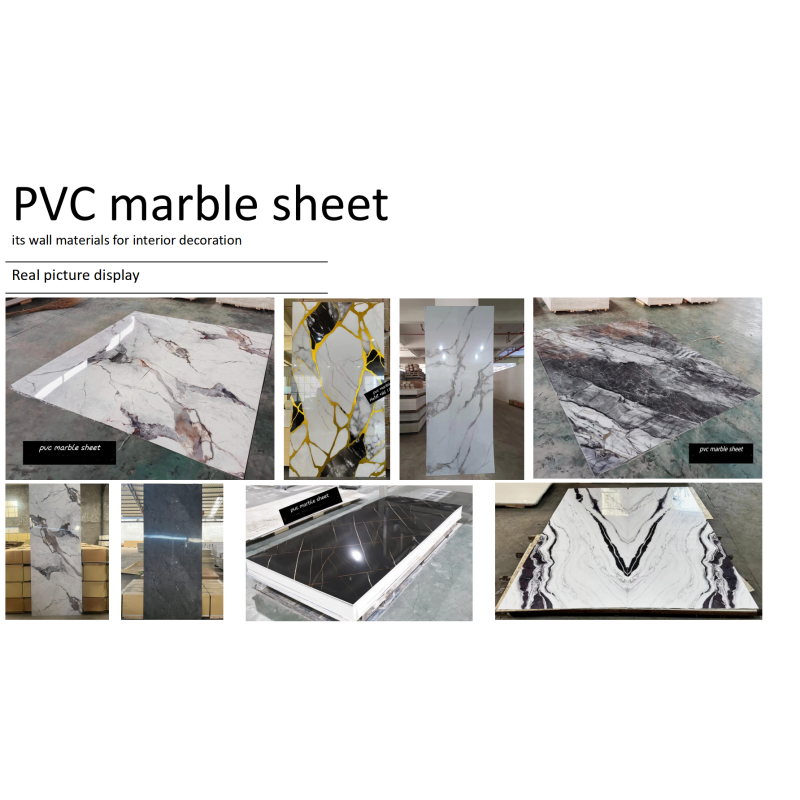 UV Marble Sheet Modern PVC Wall Panel High Glossy Decorative Board Plastic for TV Background Interior Home 1220x2440mm*3mm