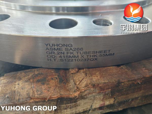 Heat Exchanger Parts Sa266 Gr.2n Carbon Steel Tubesheet Thread Hole