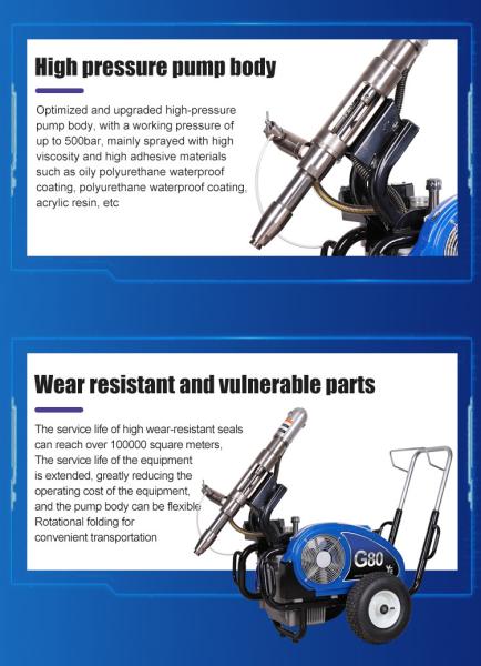 Electric Gas Diesel Waterproof Coating Spray Machine Epoxy Polyurethane Sprayer