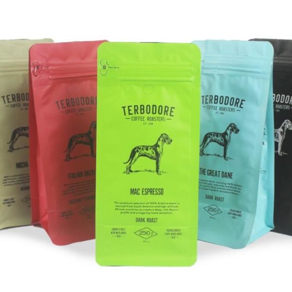 CMYK 500 Gram Coffee Packaging Bags 120 Micron Aluminium Foil Laminated Paper