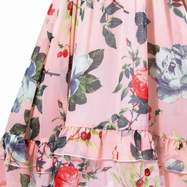Girls Casual Summer Children'S Clothing Printed Off Shoulder Short Sleeve Ruffle A-Line
