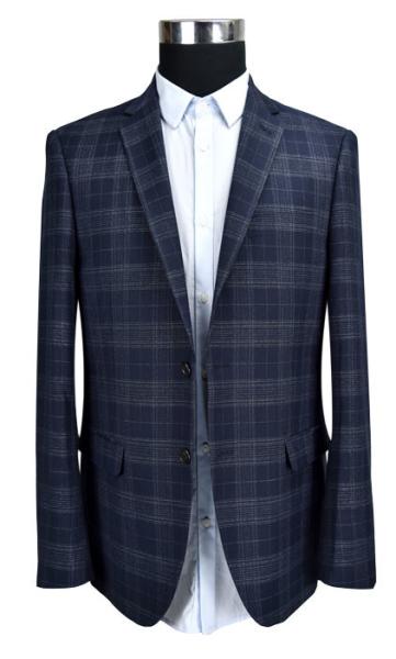 Custom Mens Brown Blazer Jacket Navy Check ALL Season Customers' Option