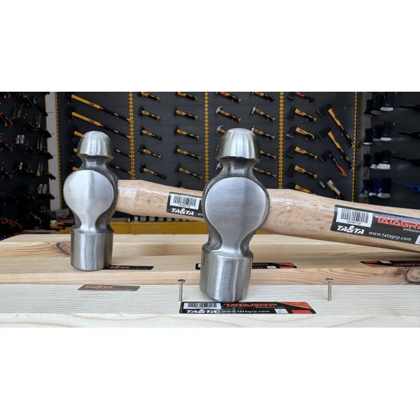 Ball pein hammer with wooden handle