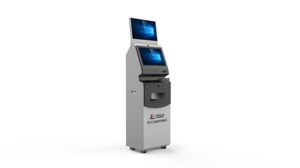 Hospital Healthcare Kiosk With RFID Medical Card Reader Lab Reports Printer