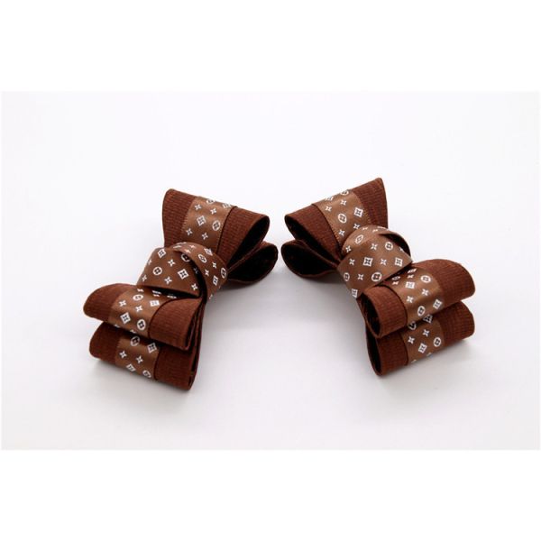 Ribbon coloured bow-tied shoe flower,Handmade footwear ornaments and flower Thread ribbon Beige ,white,black,red ,blue