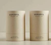 Emballage de bouteille de papier cosmétique biodégradable en tube de luxe cylindre carton de papier kraft rond