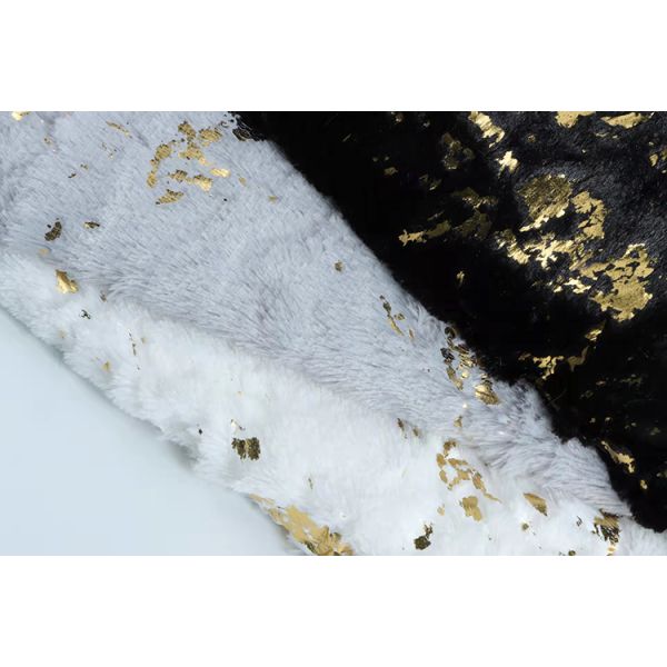 DDP Recycled Free Sample Cheap Wholesale PV Velvet Marble Style Knit White Polyester Hot Stamping Foil Fabric