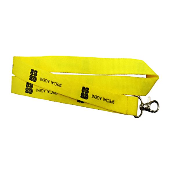 Single Custom Cotton Lanyards Floating Carabiner Mixed Blue Colors 125mm Length