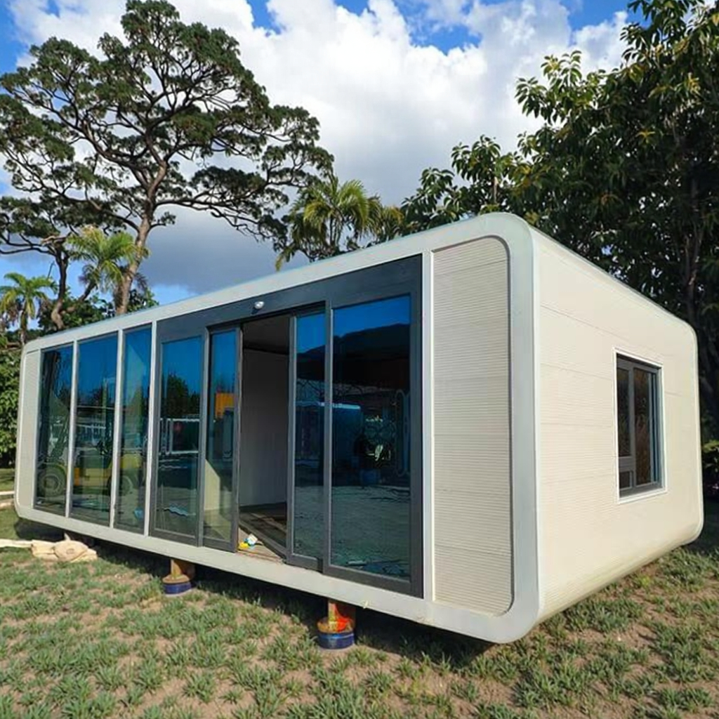 Durable Eco-Friendly Prefab Tiny Cabin Flat-Pack Assembly Habitat Apple Container House   Tiny Home Prefabricated