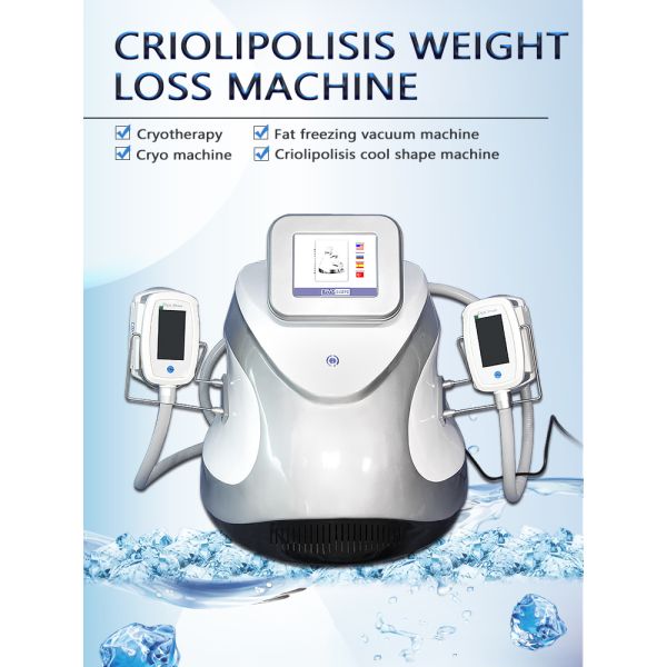 Double Handle Cryo Fat Freezing Machine Vacuum Weight Loss Cryolipolysis Device
