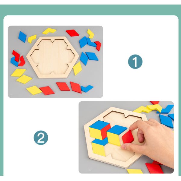 Children Baby Developmental Toys Geometric Jigsaw Puzzle Early Education Toy