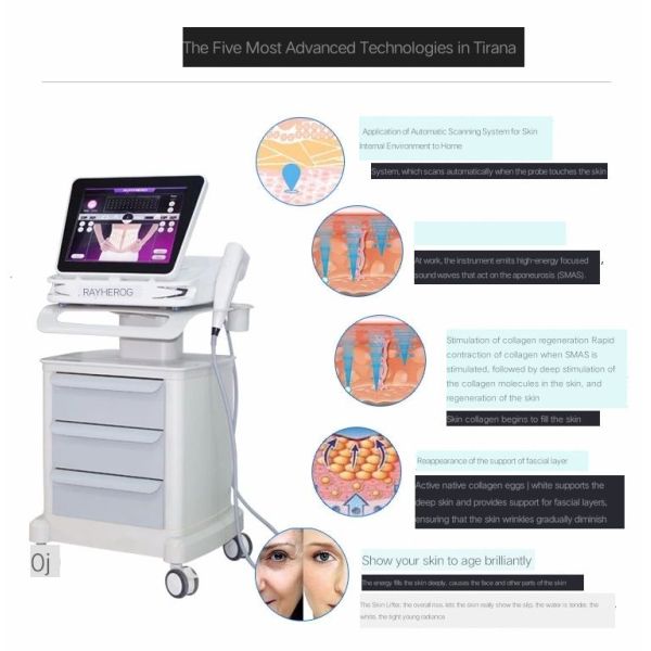3D High Intensity Focused Ultrasound Face Lift Machine For Double Chin