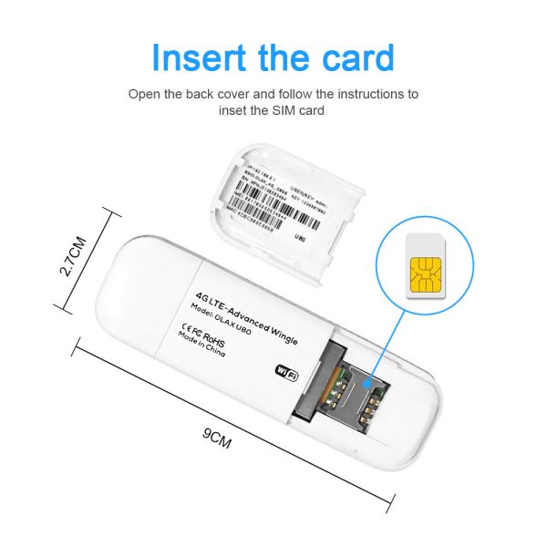 White Olax U80 4G LTE 4G Sim Dongle For All Sim High Speed For CP Home