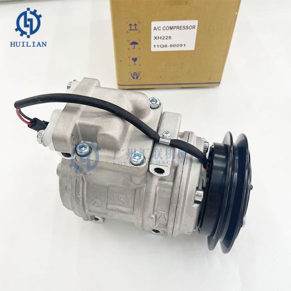 11Q6-90091 Compresseur de climatisation pour pièces de rechange de moteur de pelle XH225, compresseur AC
