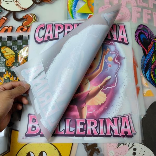 Transferts sérigraphiques personnalisés lavables, transferts thermocollants durables pour t-shirts