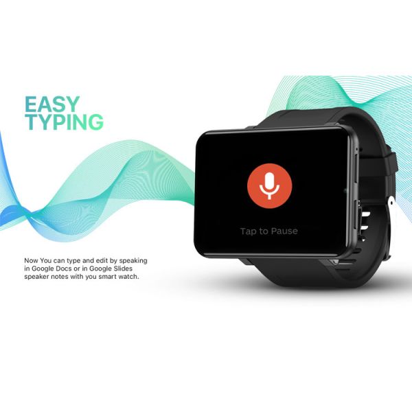 DM100 Latest IP68 Waterproof 4G LTE Dual SIM Smart Watch WiFi Thermometer Compass Camera Mobile Phone Touch Screen for Android