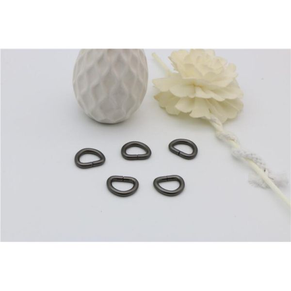 2018 Fashion 1/2 inch small wire iron d ring,gunmetal color bag D ring accessories