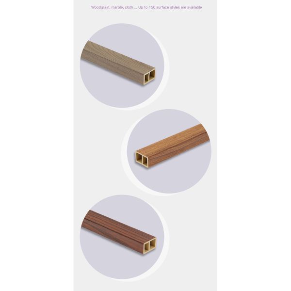 Instalación fácil 40x25m m del hueco WPC del CE del tubo compuesto al aire libre de la madera