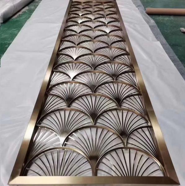 Hotel decorative luxury stainless steel sliding room divider