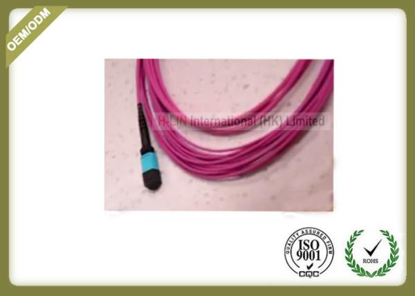 MPO to LC Fiber Cable Multimode Fiber Optic Patch Cord (OM1) 12 Core Fibers Type A 1 to 1 wiring OFNR Riser Rated for Q