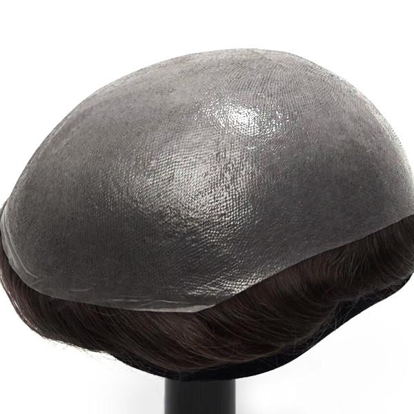 Système de cheveux humains à bonnet moyen 8x10, systèmes de cheveux réels, aspect naturel