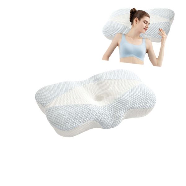 Tencel Outer Cover Memory Foam Neck Pillow for Pain Relief and Orthopedic Support