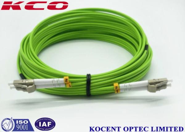 PVC / LSZH Cover Fiber Optic Patch Cord 5G FTTA LC Duplex OM5 MM 50/125 3D Test
