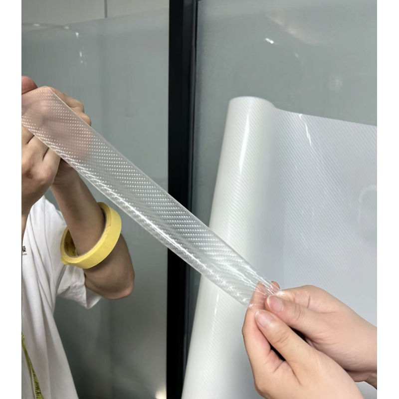 1.52 X 15m 6D Carbon Fiber Film Gold Car Paint Protection Film Over Vinyl Wrap