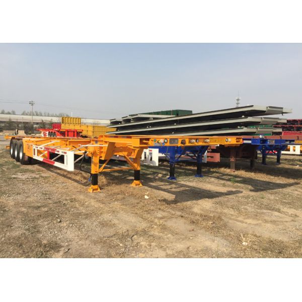 Carbon Mn Steel Flatbed Semi Truck Semi Trailer Truck 12600*3000mm