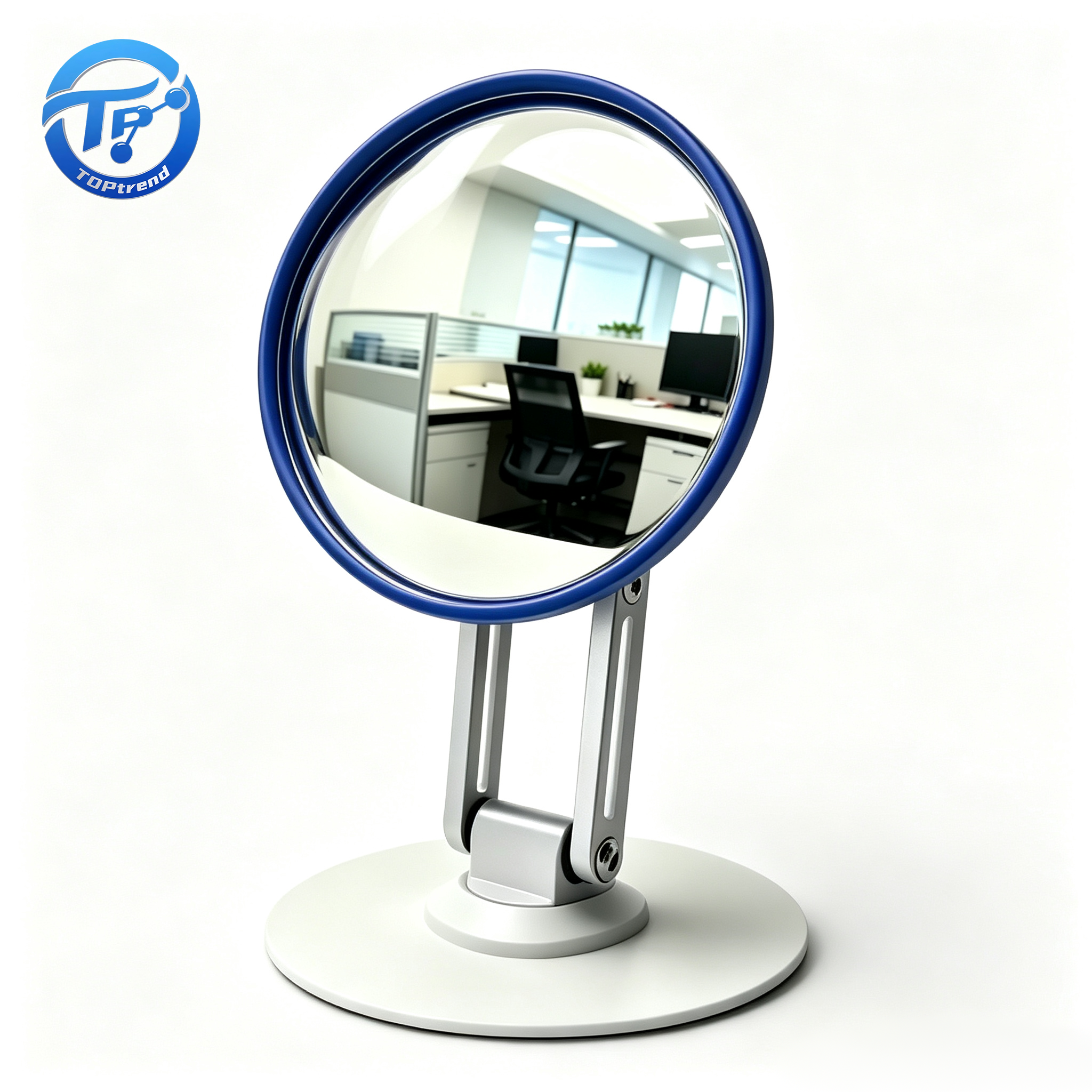 Freestanding Acrylic Convex Mirror Adjustable 180° Rotatable Convex Cubicle Mirror