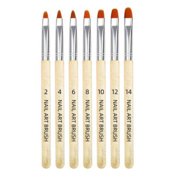 7pcs/set Nail Art Brush Pen for Light Therapy Phototherapy Painting Drawing Tool Made