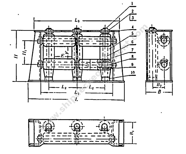 Seven Roller Universal Fairlead with Upper Roller | CB 3062 Type D for Ship Mooring and Towing