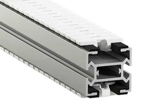white color XL105 FLEXIBLE ALUMINIUM MODULAR CONVEYOR SYSTEM flexible conveyor system for bottling lines