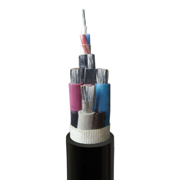 Coal Mining Flexible Rubber Cable , 1 Ground Core Rubber Sheath Cable