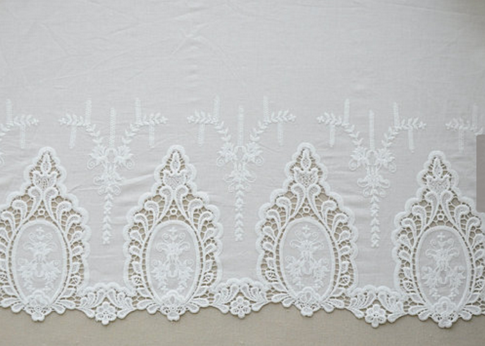 Ткань шнурка вязания крючком хлопка белая/вышила ткани шнурка на домашняя ткань 130км